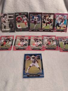 lot 1039 image: NFL Trading Cards Collection Lot - including Derek Carr, Anthony Schwartz, Dyami Brown, Antonio Gibson, J.J. Watt, Odell Beckham Jr, Tee Higgins, Derwin James Jr, and others