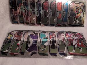lot 1043 image: Panini Prizm NFL Football Card Collection featuring Donald Driver and Rob Gronkowski - 18 ct