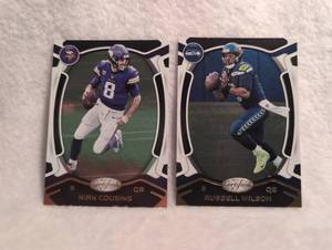 lot 1044 image: 2021 Panini Certified Football Kirk Cousins and Russell Wilson Cards