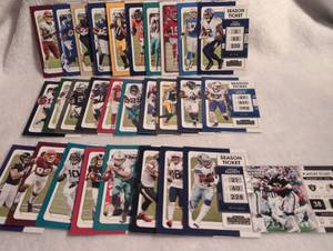 lot 1048 image: NFL Football Trading Cards Collection Season Ticket Set - 29 ct
