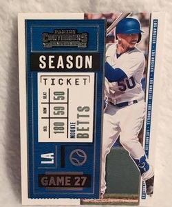 lot 2003 image: 2020 Panini Contenders Baseball Mookie Betts Season Ticket Card