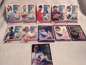 lot 2021 image: Donruss Diamond Kings Baseball Trading Cards Collection - Bryce Harper, Tyler ONeill, Rafael Devers, Jose Ramirez, Giancarlo Stanton, Mitch Haniger, Brandon Crawford, Miguel Cabrera, and Tim Anderson-&nbsp11 ct
