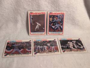 lot 2027 image: 1988-1989 Fleer World Series Baseball Card Set - 5 ct