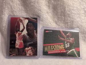 lot 3027 image: Dominique Wilkins NBA Basketball Cards Collection - 2 ct