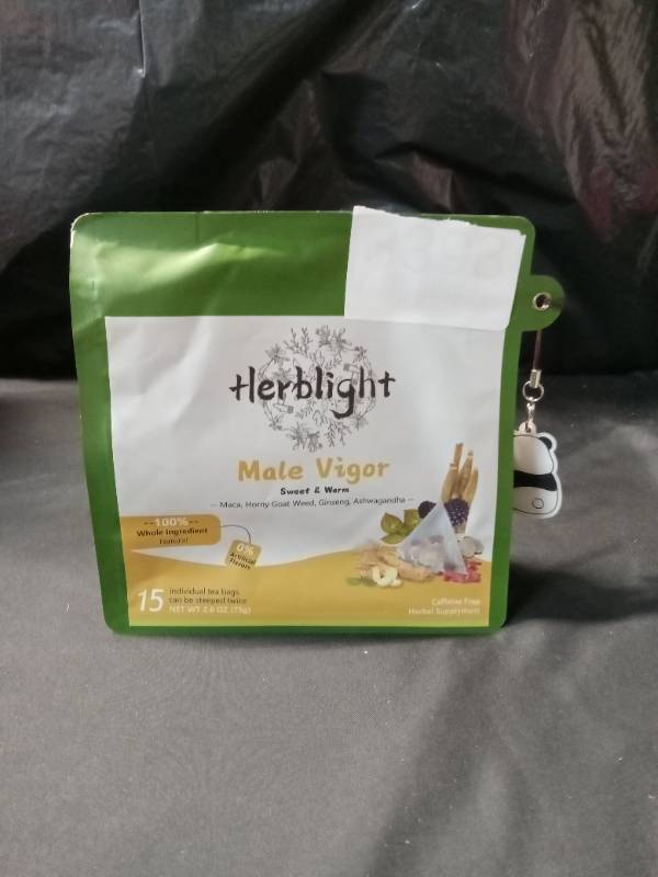 lot 3313 image: Herblight Male Vigor Sweet &amp Warm Herbal Tea - 15 Tea Bags&nbsp