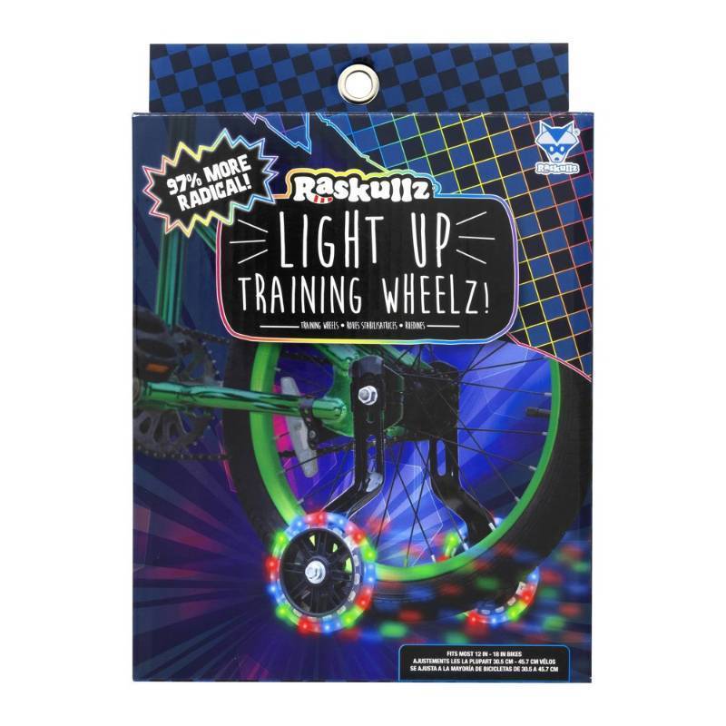 lot 3341 image: Raskullz Balance Buddy Light Up LED Bike Training Wheels - Retail $20