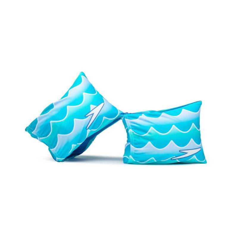 lot 3419 image: Speedo Kids Fabric Arm Band - Teal Swim Training Floats for Ages 2-12