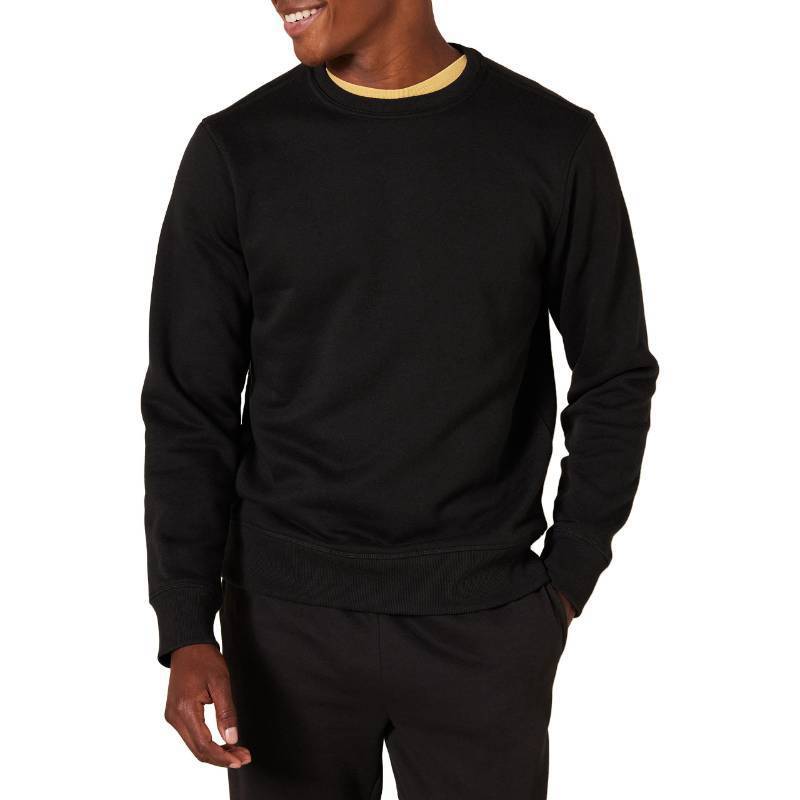 lot 3400 image: Amazon Essentials Mens Fleece Crewneck Sweatshirt Black, Medium