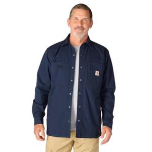 lot 3324 image: Carhartt Mens Rigby Relaxed Shirt Jac, Navy, X-Large Tall