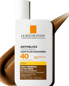 lot 3430 image: La Roche-Posay Anthelios Sunscreen SPF 40, Ultra-Light Fluid Broad Spectrum SPF 40, Face Sunscreen with Titanium Dioxide Mineral, Lightweight &amp Fast-Absorbing, Oil-Free, Matte Finish - Retail $40