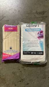 lot 3453 image: Translucent Polymer Clay Bundle - Sculpey Premo and Cernit Translucent