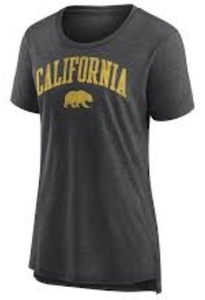 lot 3177 image: Cal Bears Womens Arched City Tri-Blend T-Shirt Small