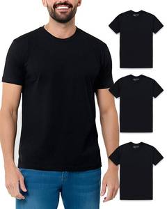 lot 3183 image: INTO THE AM Mens Plain Tees 3 Pack Multipack - Fitted Crewneck Gym Casual Workout Tshirts Shirts for Men (BlackBlackBlack, XX-Large)