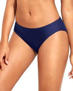 lot 3192 image: Tempt Me Women Navy Blue Strappy Bikini Bottom Full Coverage Bathing Suit Bottoms Swimsuit Bottom XS