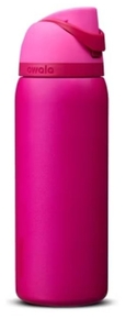 lot 3203 image: Owala 24oz Stainless Steel FreeSip Water Bottle Pink