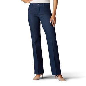 lot 3239 image: Lee Womens Ultra Lux Comfort with Flex Motion Trouser Pant Indigo Rinse 12 Long