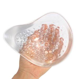 lot 3243 image: Polreta Symmetrical Mastectomy Breast Prosthesis,Massage Post-Surgery Breast Form Spiral Bra Insert Pads for Swimming Clear