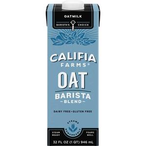 lot 3256 image: 2 pack Califia Farms Oat Barista Blend Oat Milk - 1qt