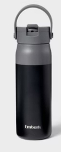 lot 3269 image: Embark 24oz Stainless Steel Water Bottle with Handle