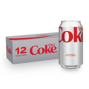 lot 3270 image: Diet Coke Soda Soft Drink Fridge Pack Cans, 12 fl oz, 12 Pack