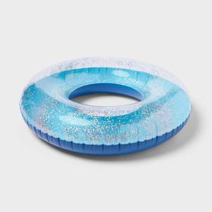 lot 2626 image: 42 Ring Tube with Glitter - Sun Squad Light Blue Inflatable Pool Toy