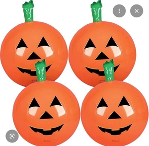 lot 2644 image: Halloween Pumpkin Inflatable Decorations Set 14 pack of 4