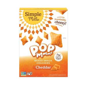 lot 2682 image: Pack of 3 Simple Mills Cheddar Pop Mmms - 4oz