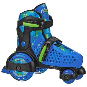 lot 2698 image: Roller Derby Sport Kids  Roller Skate - Dinosaur BlueBlack M