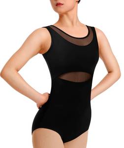 lot 2711 image: Sanmsoner Dance Leotard for Women Ballet Mesh Tank Gymnastics Dancewear,Chest Padded Lining small