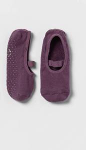 lot 2720 image: Solid Barre Liner Socks 2pk - Purple - All In Motion Cotton, Nylon Yoga Accessories