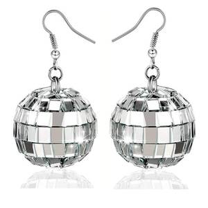 lot 2788 image: Disco Ball Earrings 24mm 70S Disco Punk Earrings for Women Jewelry (B)