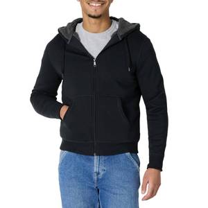 lot 2799 image: Amazon Essentials Mens Sherpa-Lined Full-Zip Fleece Hoodie Sweatshirt, Washed Black, X-Large