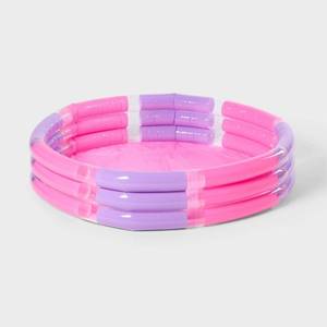 lot 2857 image: 3 Ring Pool - Sun Squad Pink Inflatable Water Park for Kids