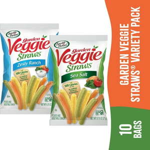 lot 2894 image: Sensible Portions Gluten-Free Garden Veggie Straws  Zesty Ranch & Sea Salt  0.75 oz Variety Mix (10 Count)