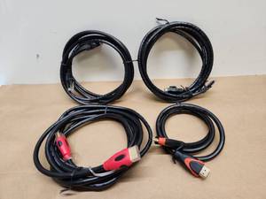 lot 26 image: Mixed Cable Bundle - HDMI and Ethernet cat 6 Cables