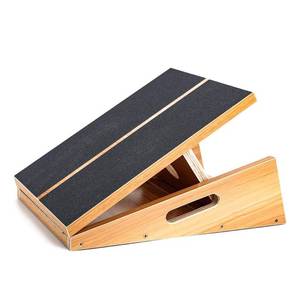 lot 8080 image: StrongTek Professional Wooden Slant Board, Adjustable Incline Board, and Calf Stretcher, Stretch Board - Extra Side-Handle Design for Portability, Full-Coverage - Retail $60