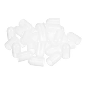 lot 8091 image: uxcell 28Pcs Silicone End Caps, 13mm(12) ID 19mm(34) Height Round Rubber Elastic Screw Thread Protectors Soft Flexible Screw Bolt Covers Caps for Metal Tube Rod Bolt, Clear - Retail $10