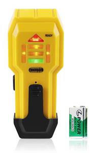 lot 8093 image: Stud Finder Wall Scanner Wood and Metal Detector Sensor for 34 inch Thickness Wall (ST102(Come with Battery)) - Retail $12