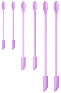 lot 8121 image: Silicone Spatula Set (6Pcs) - Mini Scraper Tool for Beauty & Food - Reach Every Last Drop, Multi-Size Spatulas for Makeup Jars, Lotion Bottles & Kitchen Containers - Retail $8