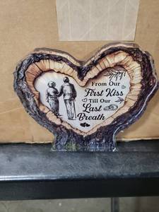 lot 8125 image: Jesuspirit - Custom-Shaped Acrylic Plaque Gift for Husband, Wife, or Couple, Birthday, Christmas Gifts For Men, Women - To My Wife, Husband (Turtle You And Me) - Retail $26
