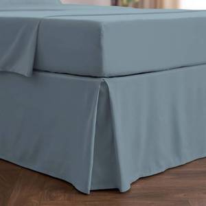 lot 8131 image: Mellanni Bed Skirt Queen Size - Bed Skirting - 15-Inch Tailored Drop Pleated Dust Ruffle - Hotel Luxury Bedding - Wrinkle, Fade, Stain Resistant - 1 Bedskirt (Queen, Spa Blue) - Retail $21