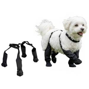 lot 8132 image: Waterproof, Anti-Slip Dog Boots for SmallMedium Dogs. Protects Paws on hot Pavement, Snow, and Outdoor Walks. Secure Harness Design. Ideal for All Seasons (S) - Retail $19