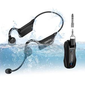 lot 8149 image: KIMAFUN 2.4G Fitness Headset Wireless Microphone, IP67 Waterproof Sweatproof Microphone for Water Aerobics, Swimming Coach, Fitness Instructor, Yoga, Spinning, Training, Teaching, Speakers, GWP91 - Retail $120