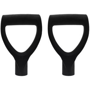 lot 8195 image: LBTODH 2PCS D Shaped Plastic Grip 32mm1.26 Inner Diameter Replacement Shovel Handle Black Garden Accessories for Garden Shovel and Camp Shovel - Retail $13