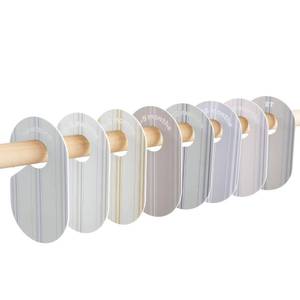 lot 8225 image: 3 Sprouts Baby Closet Dividers 8-Piece Set Newborn to 2T - Double-Sided Organizer for Nursery Clothing Storage - Stripe - Retail $10