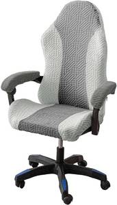 lot 8275 image: HACLEN Gaming Chair Cover Cat Scratch Proof Jacquard, Soft Spandex Gaming Chair Slipcovers Arms Attached Washable for Office Chair (1,one Size) - Retail $21