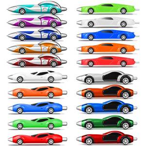 lot 8285 image: 20 Pieces Cool Fun Interesting Novelty Pens for Teens Funny Ink Cute Racing Car Pens for Boys Kids School Office Stationery Supplies, 4 Styles - Retail $23