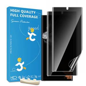 lot 8288 image: JZG 2 Pack Privacy Screen Protector for Samsung Galaxy S22 Ultra, Anti Spy S22 Ultra Soft Film With Fingerprint Compatibility, Bubble Free