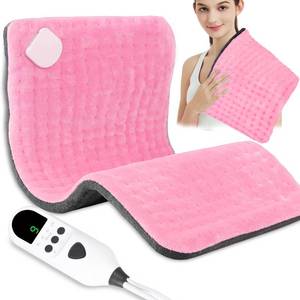 lot 8293 image: Heating Pad for Back, 12x24 Heating Pad for Period CrampsNeckShoulderBody Pain Relief, Electric Moist Heat Pad with 9 Heat Settings &amp 4 Auto-Off, Mothers Day Birthday Gifts for Women Mom, Pink - Retail $21