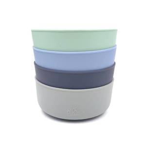 lot 8302 image: Elk and Friends Kids Porcelain Bowl Silicone Sleeves  Sleeves Only  Microwave & Dishwasher Safe  Non Slip - Retail $19